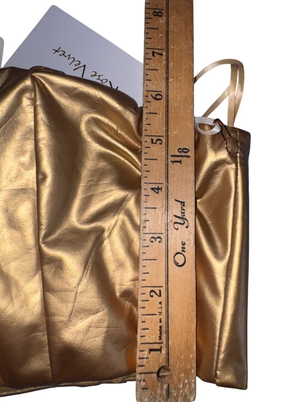 Rose Velvet Metallic Gold Strapless Crop Top Small New With Tags - Picture 4 of 8
